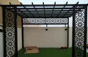 اشكال مظلات حديد | صور برجولات الرياض