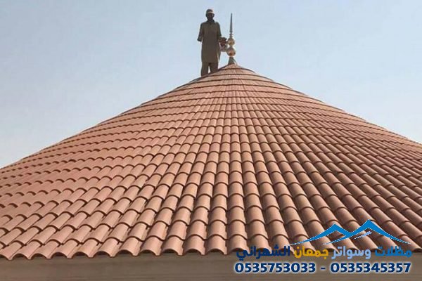 قرميد الرياض مظلات قرميد تركيب قرميد الأسطح الأحمر 