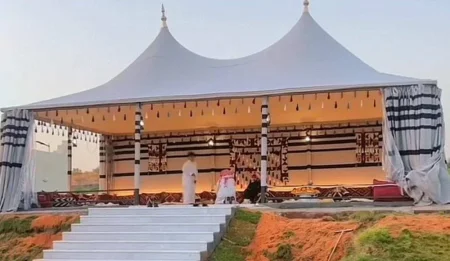 تصميم بيت شعر في الحوش - بناء مجالس بيوت شعر بالرياض