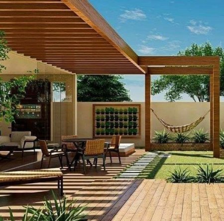 برجولات حدائق الرياض حديد وخشب